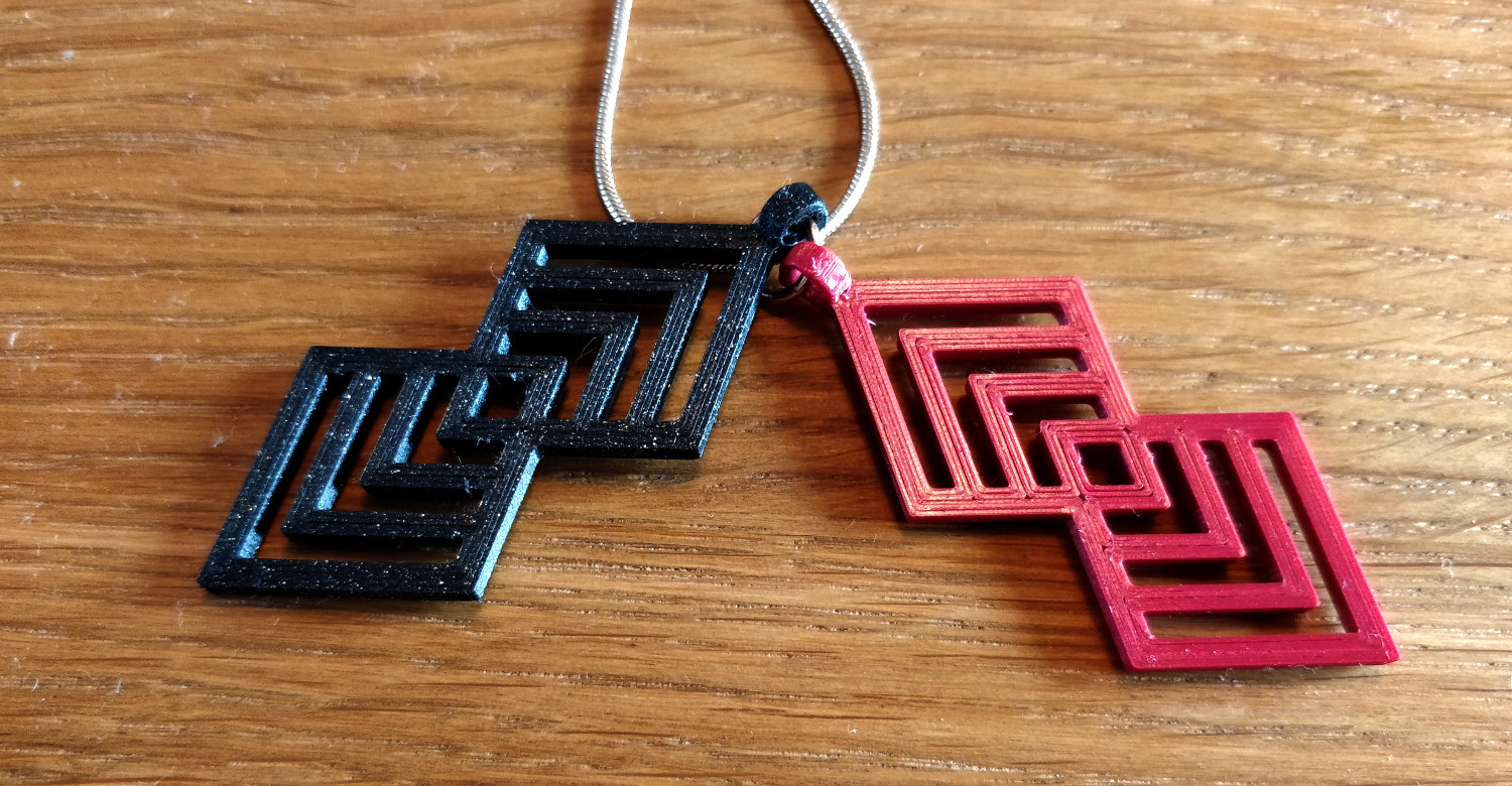 Geometric necklace pendant