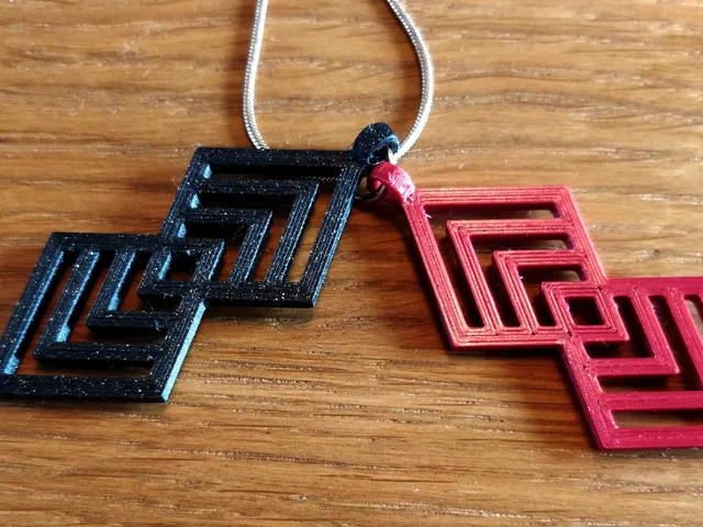 Geometric necklace pendant