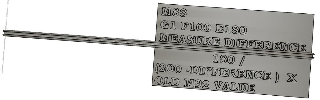 template (dima) for extrusion step per mm