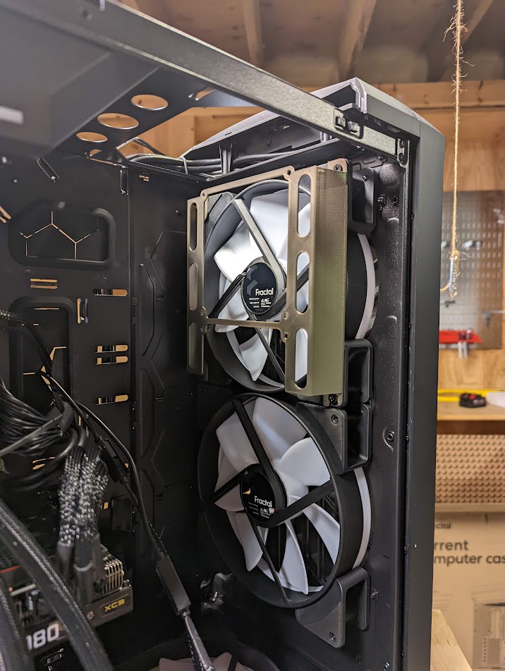 Adapter to mount 120/240 AIO to Fractal Torrent 180mm fan