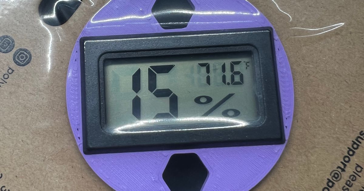 Dry Bag Humidity Display Insert by Aesth3tix Download free STL model