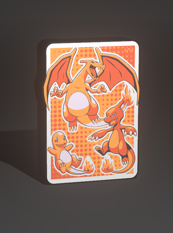 Charmander Evolution LED Panel – Fire Pokémon Retro Glow — miniatura 2