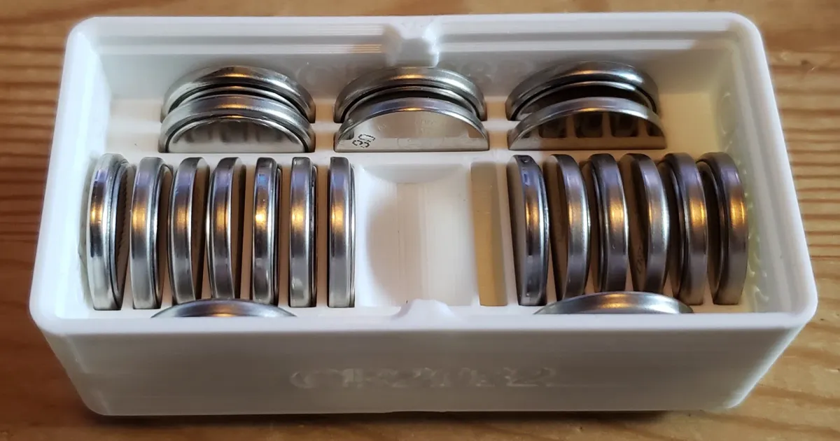 CRxxxx Button Cell Battery Holders (Gridfinity, Stackable, Labelled) by