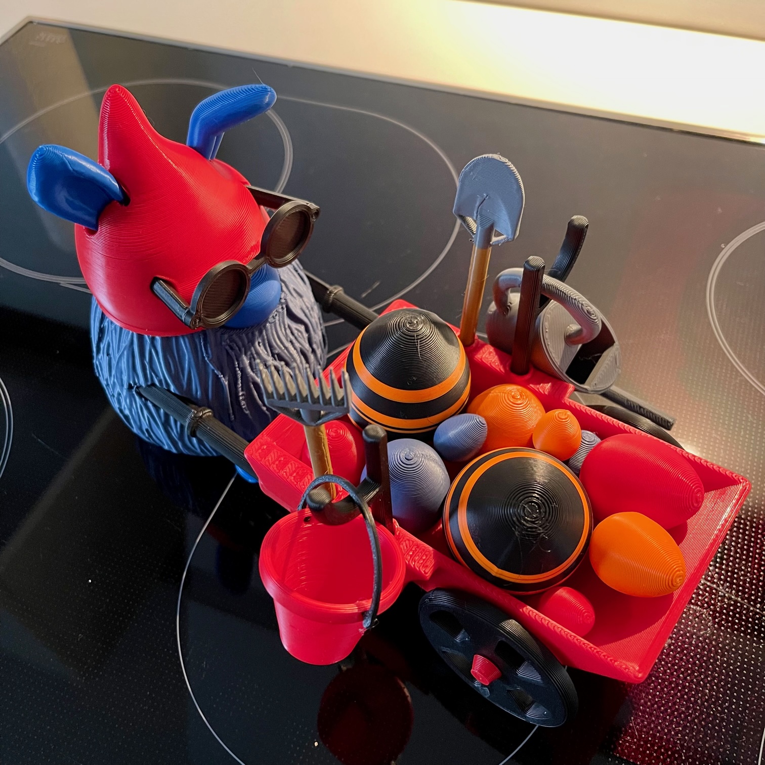 Easter gnome (with wheelbarrow)