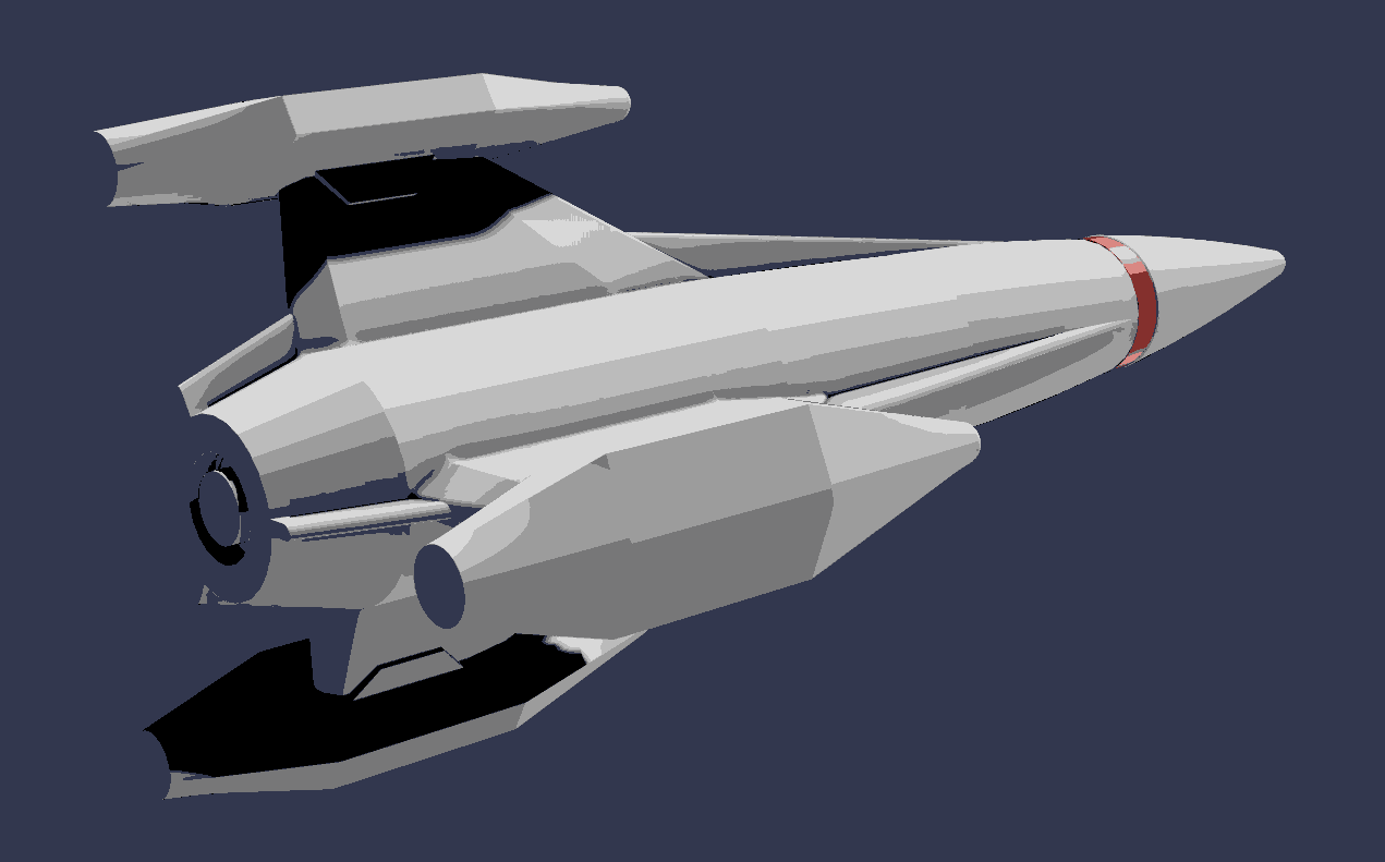 Miniatura 7 do modelo 3D Retro space ship 2 type