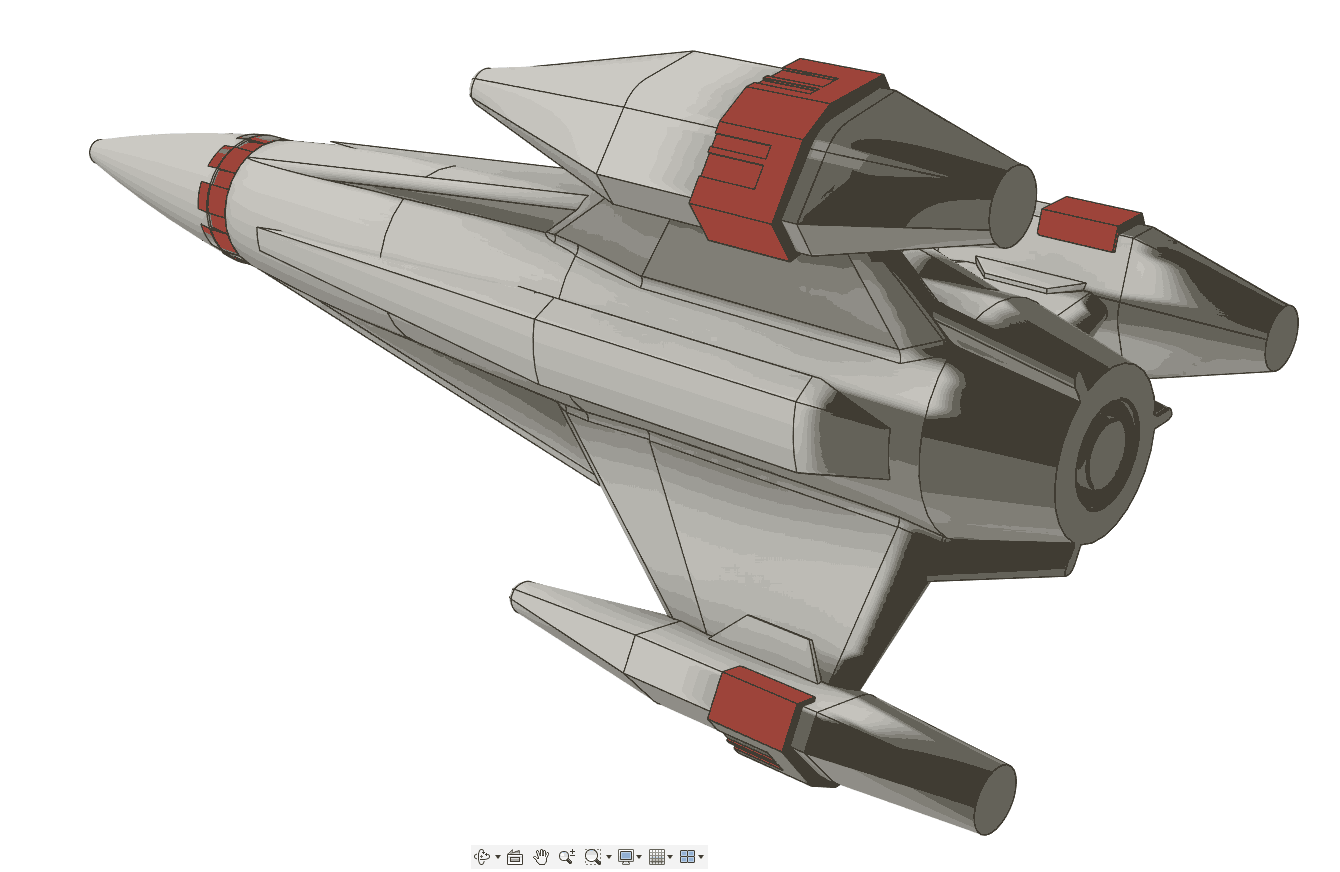 Miniatura 10 do modelo 3D Retro space ship 2 type