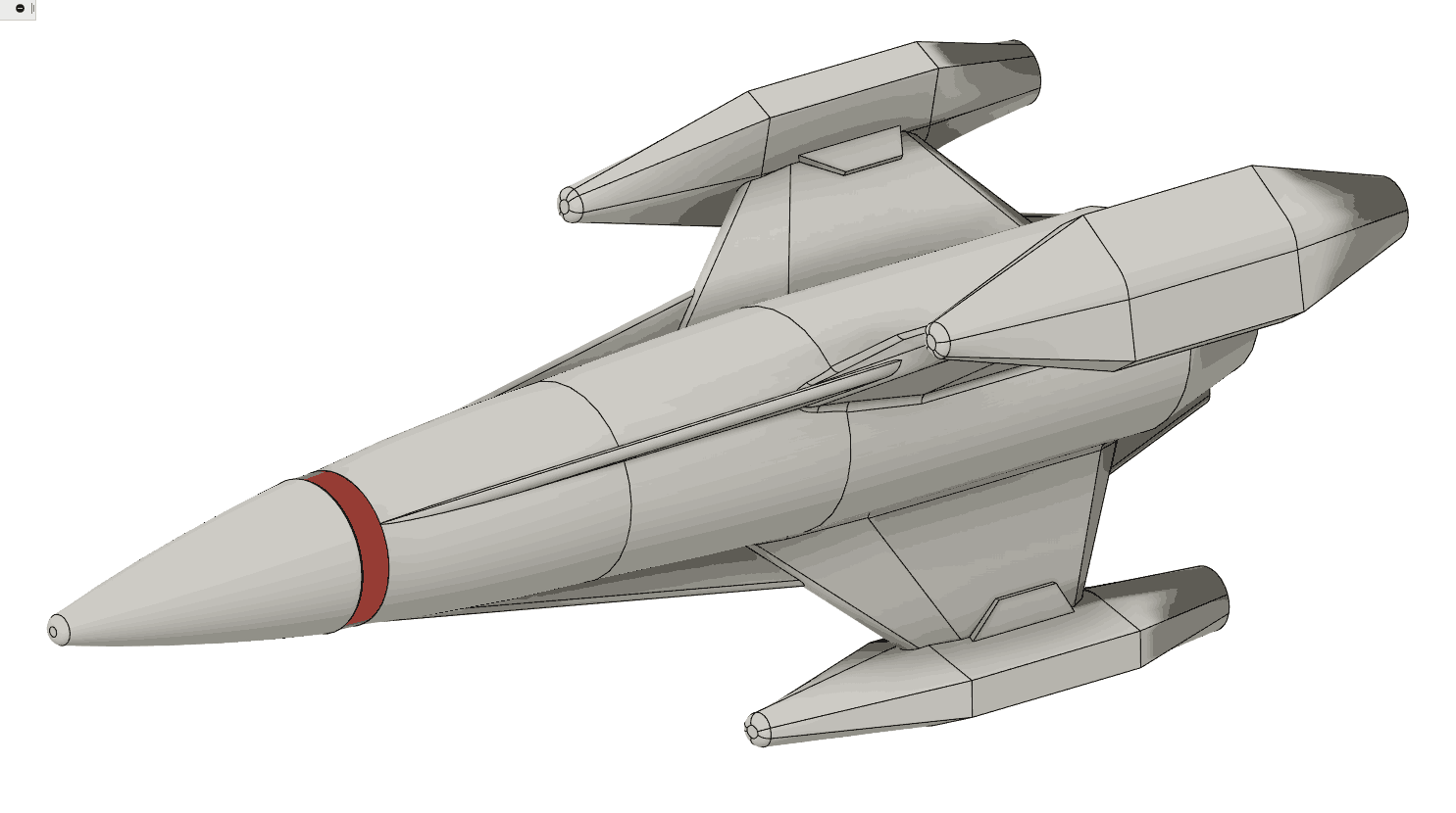 Miniatura 5 do modelo 3D Retro space ship 2 type