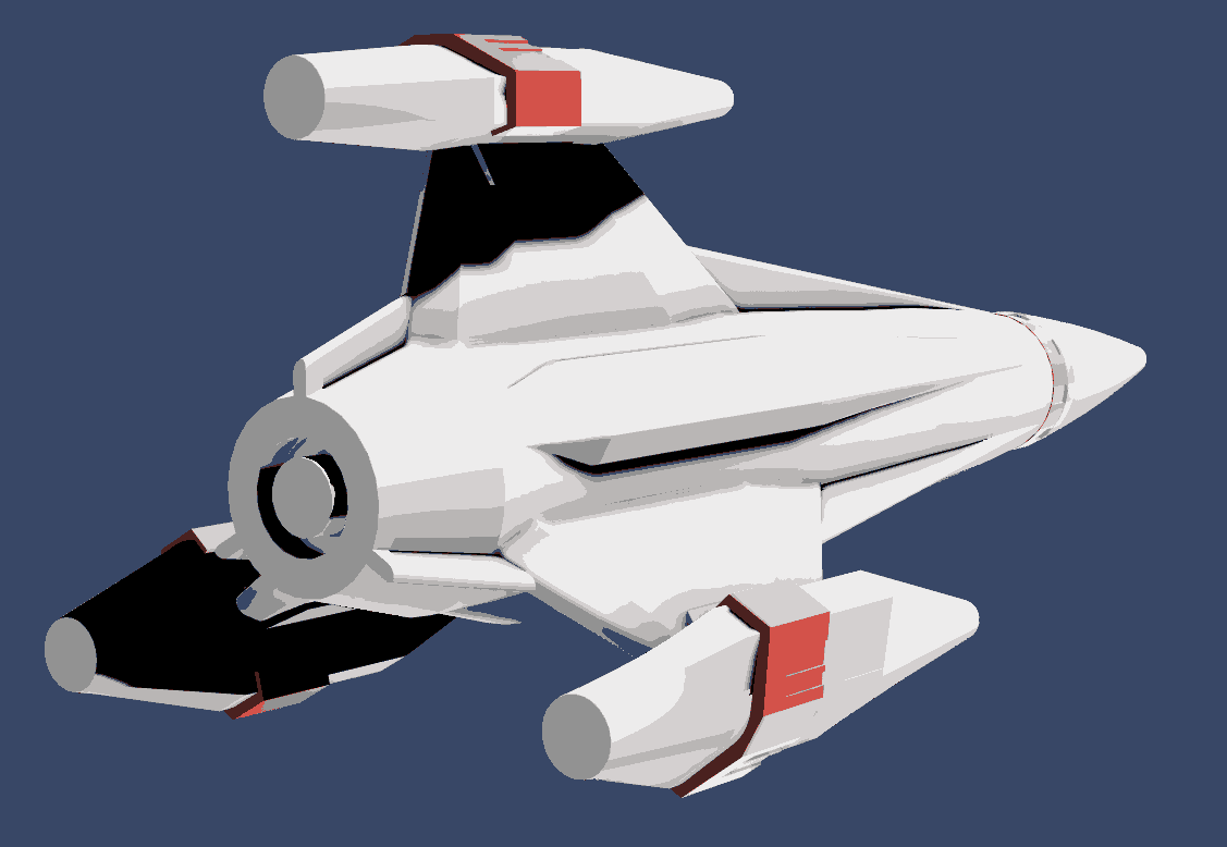 Miniatura 8 do modelo 3D Retro space ship 2 type