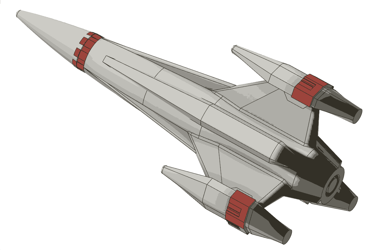 Miniatura 13 do modelo 3D Retro space ship 2 type