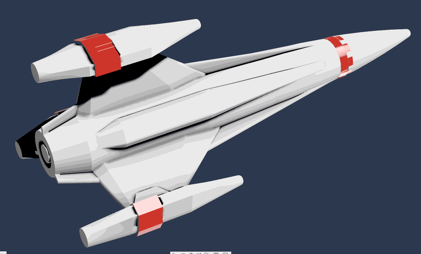 Retro space ship 2 type by 4XS | Download free STL model | Printables.com