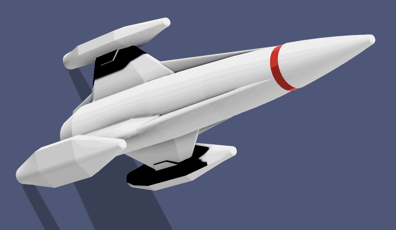 Miniatura 3 do modelo 3D Retro space ship 2 type