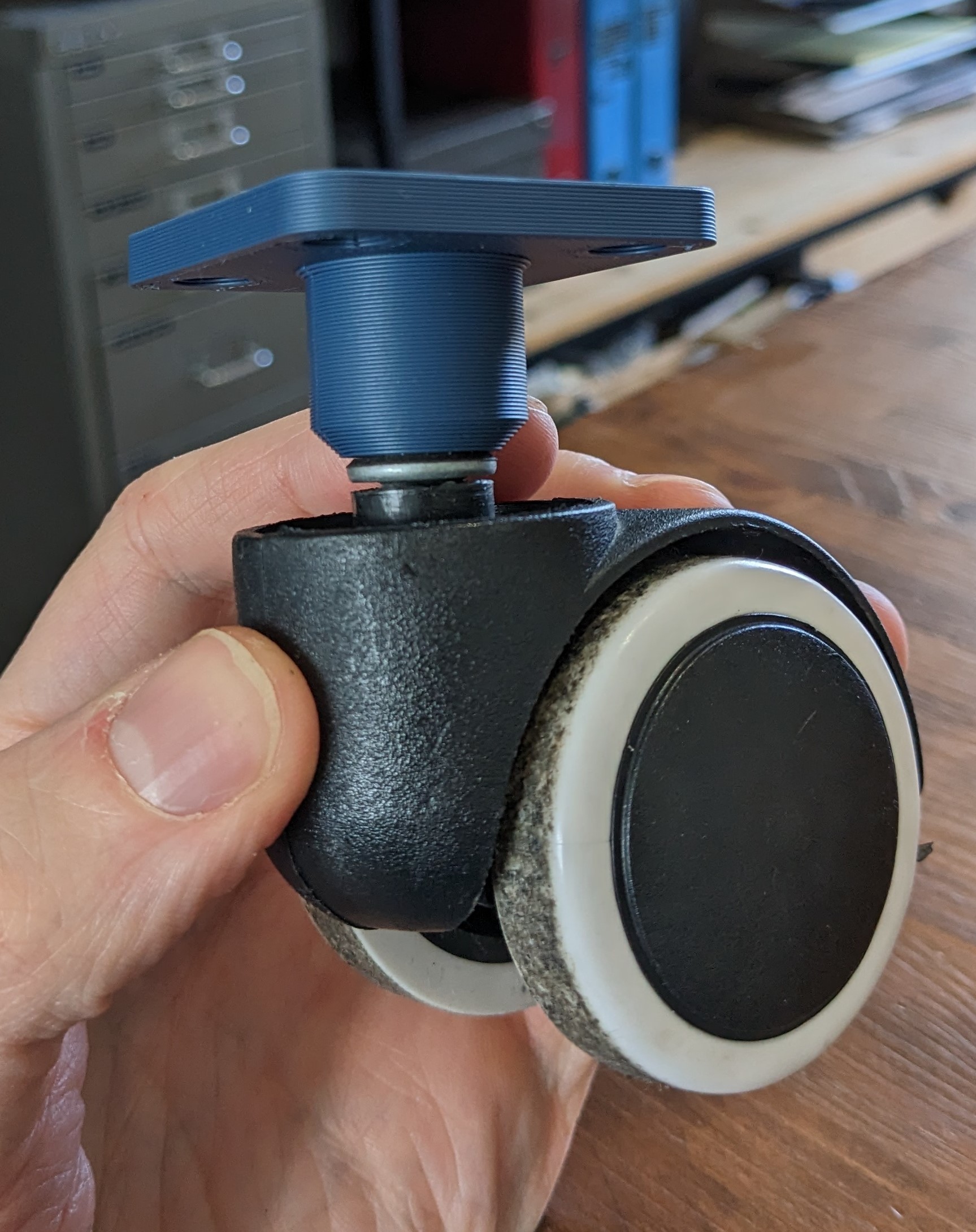 Office Chair Wheel Mount by hummi Download free STL model