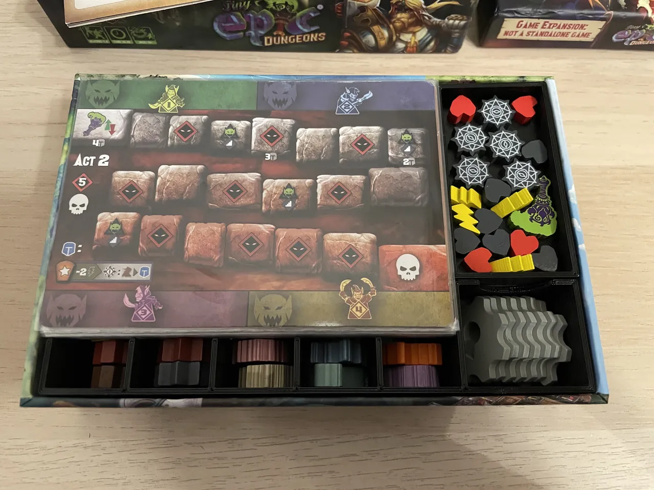 Tiny Epic Dungeons (incl. Expansion) sleeved fit Inlay/Organizer by sc3d |  Download free STL model | Printables.com