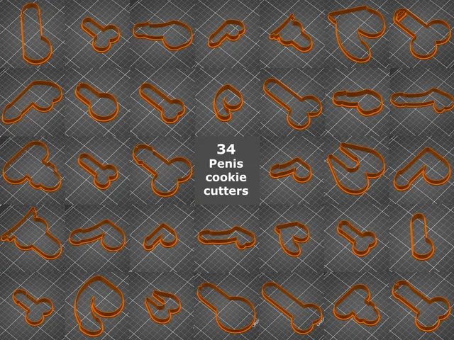 34 Penis cookie cutters - ALL shapes and sizes [vykrajovátka]