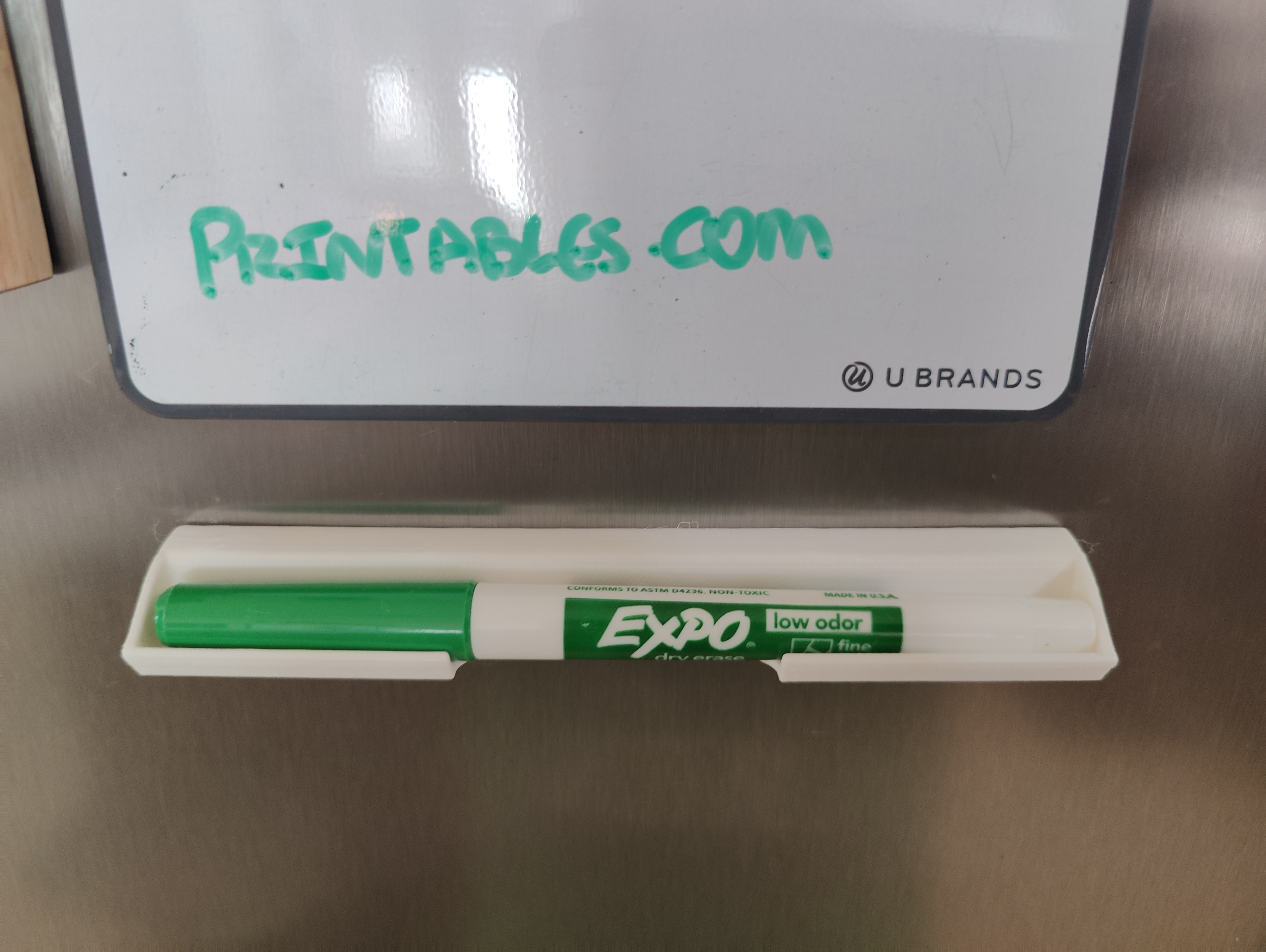 Over Engineered Magnetic Dry Erase (expo) Marker Holder (works on flat AND curved surfaces)