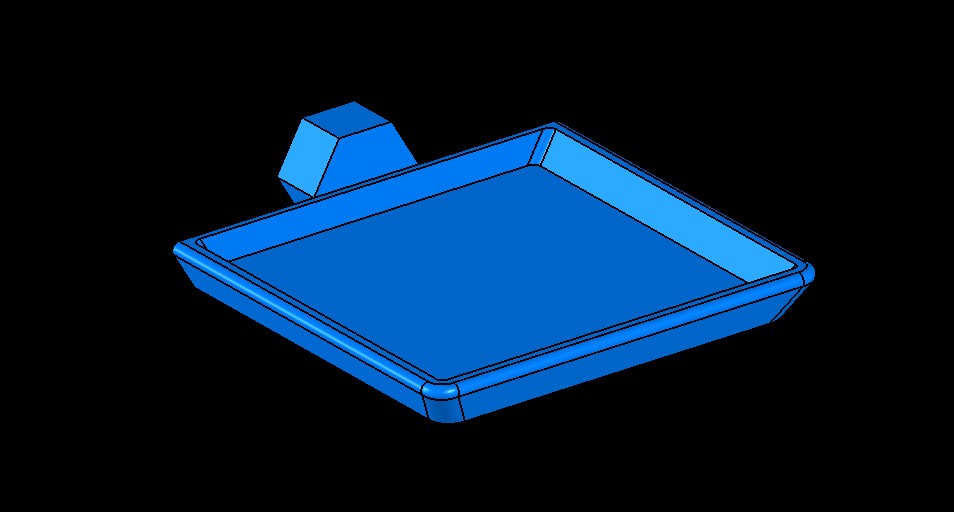 45mm x 50mm tray with front lip w/ single small hex attachment for the HSW