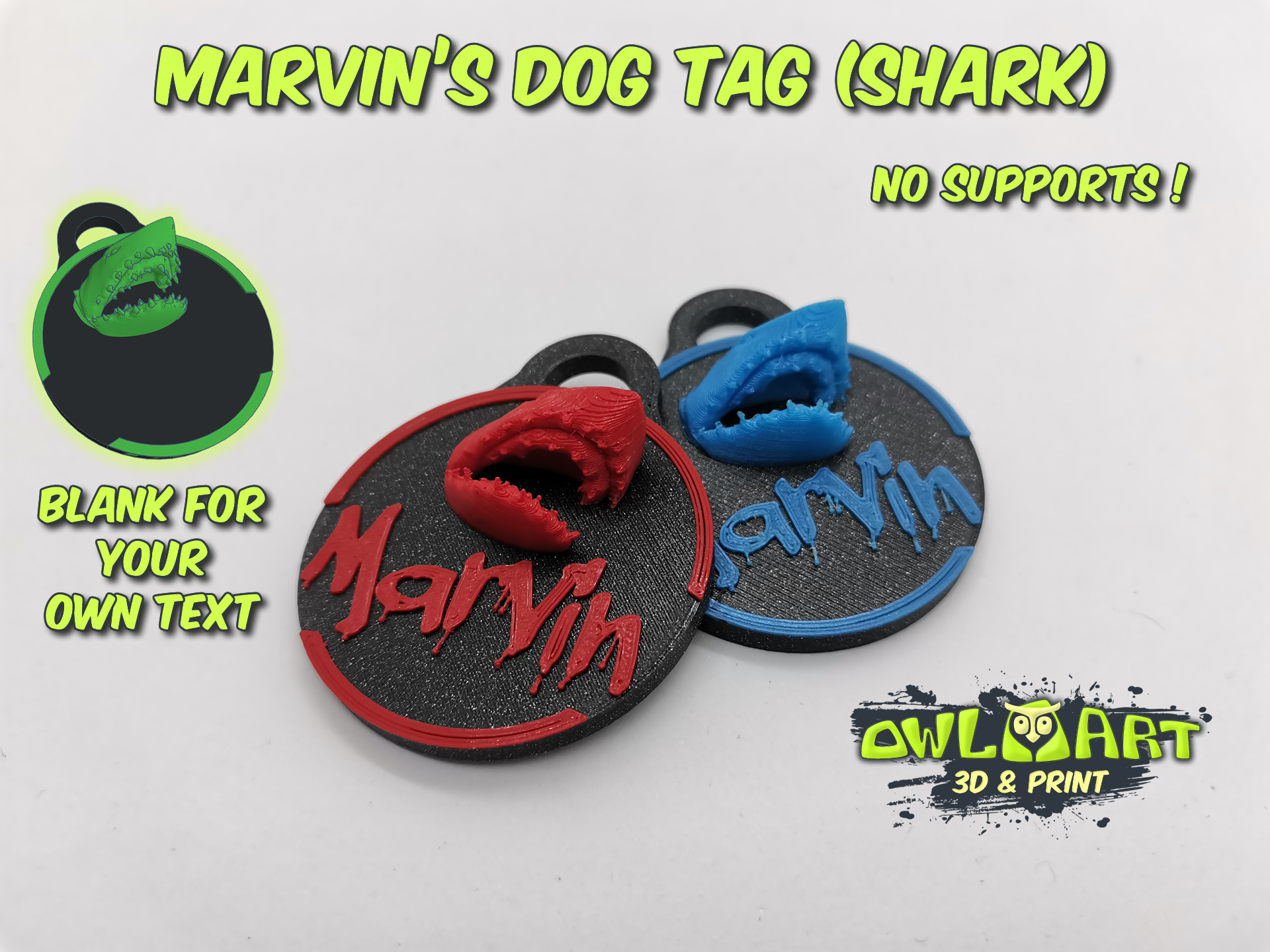Marvin's Dog Tag (Shark)