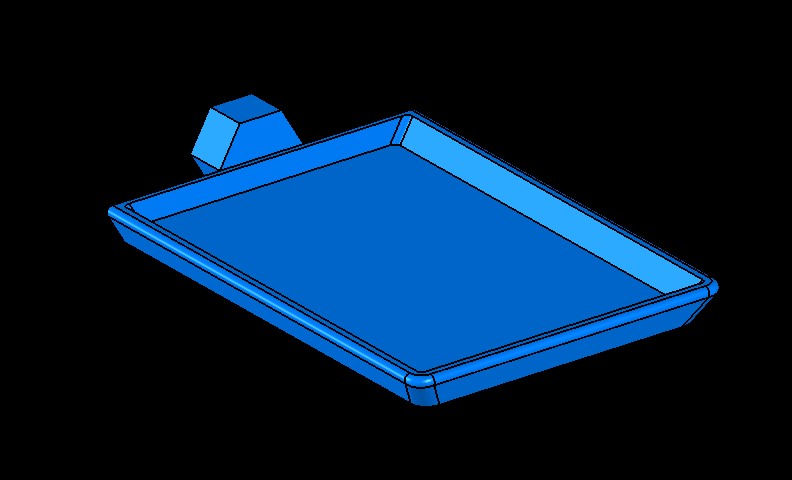 45mm x 75mm tray with front lip w/ single small hex attachment for the HSW