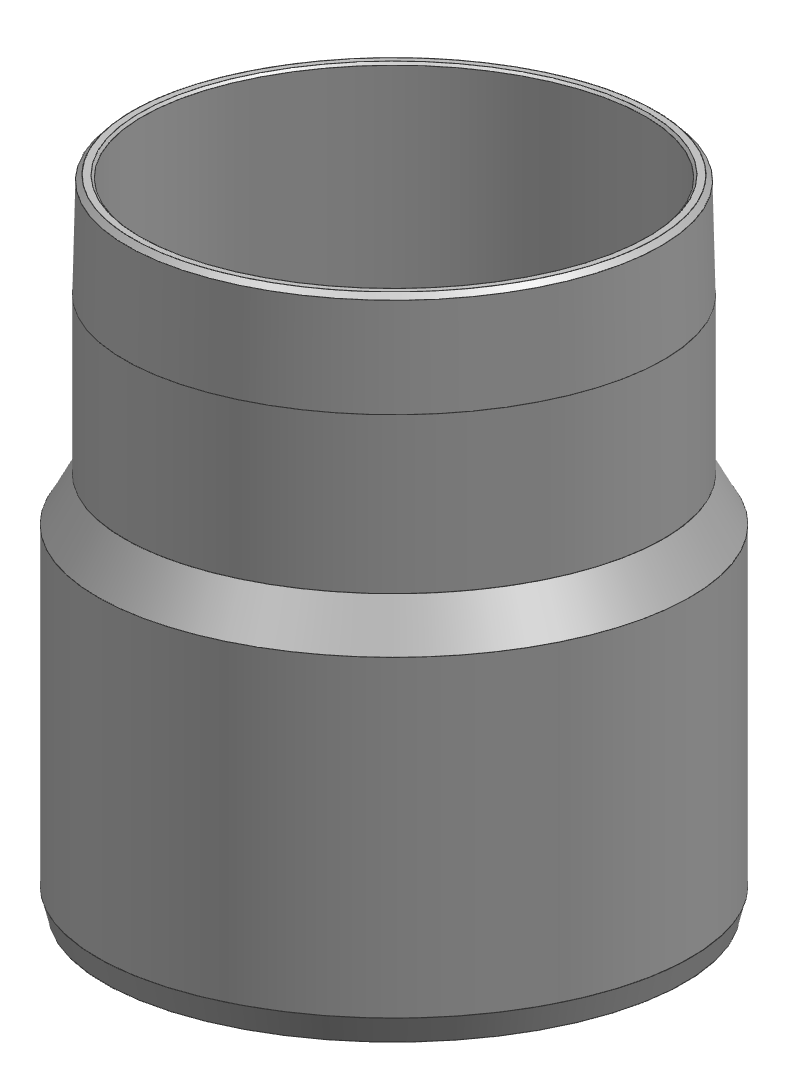 DN110 male-D100 male adapter