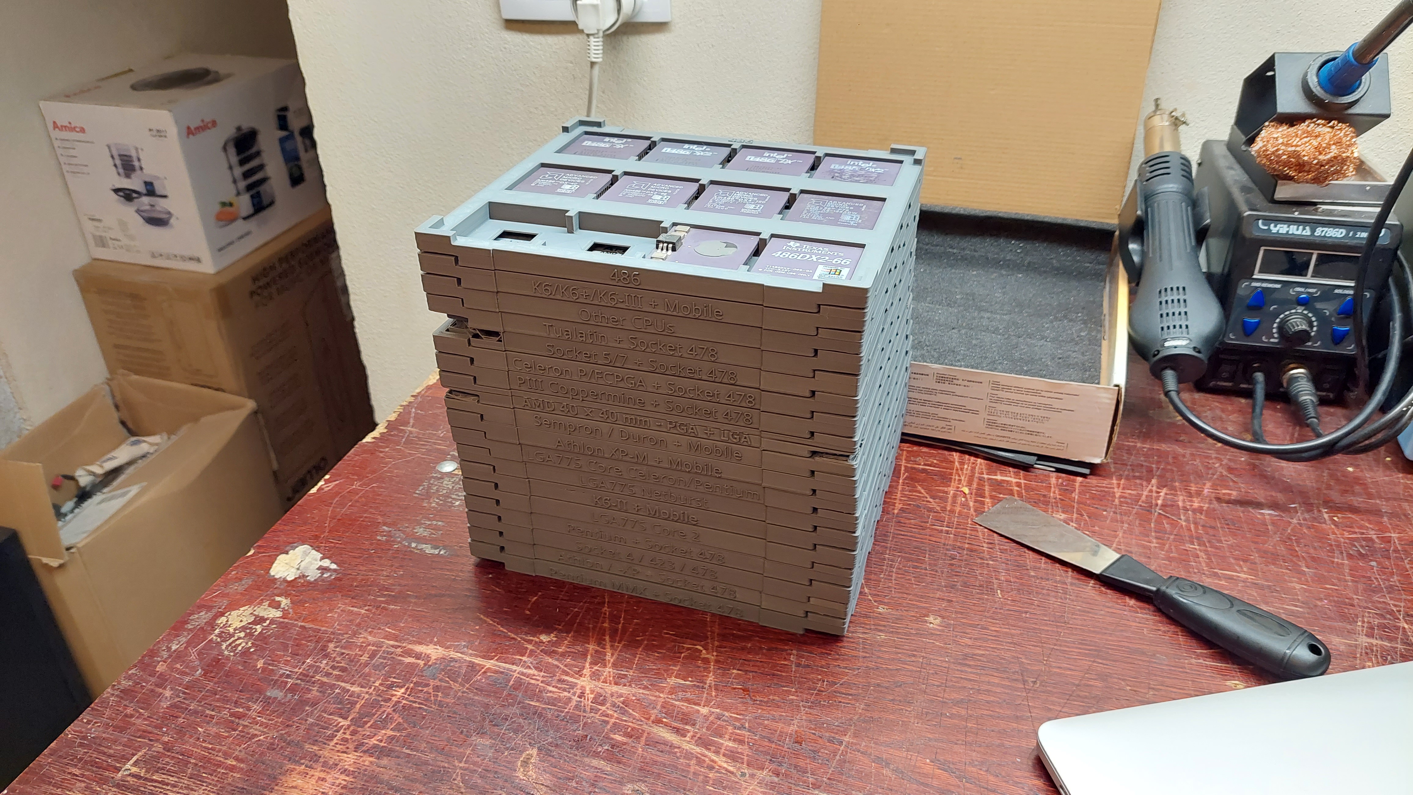 Stackable CPU tray holders
