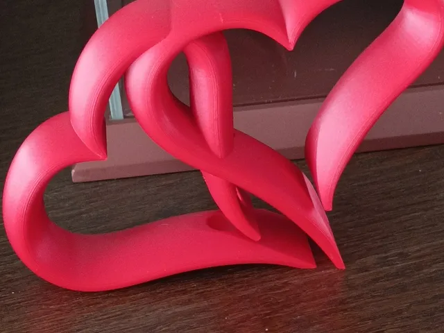 double cœur vase
