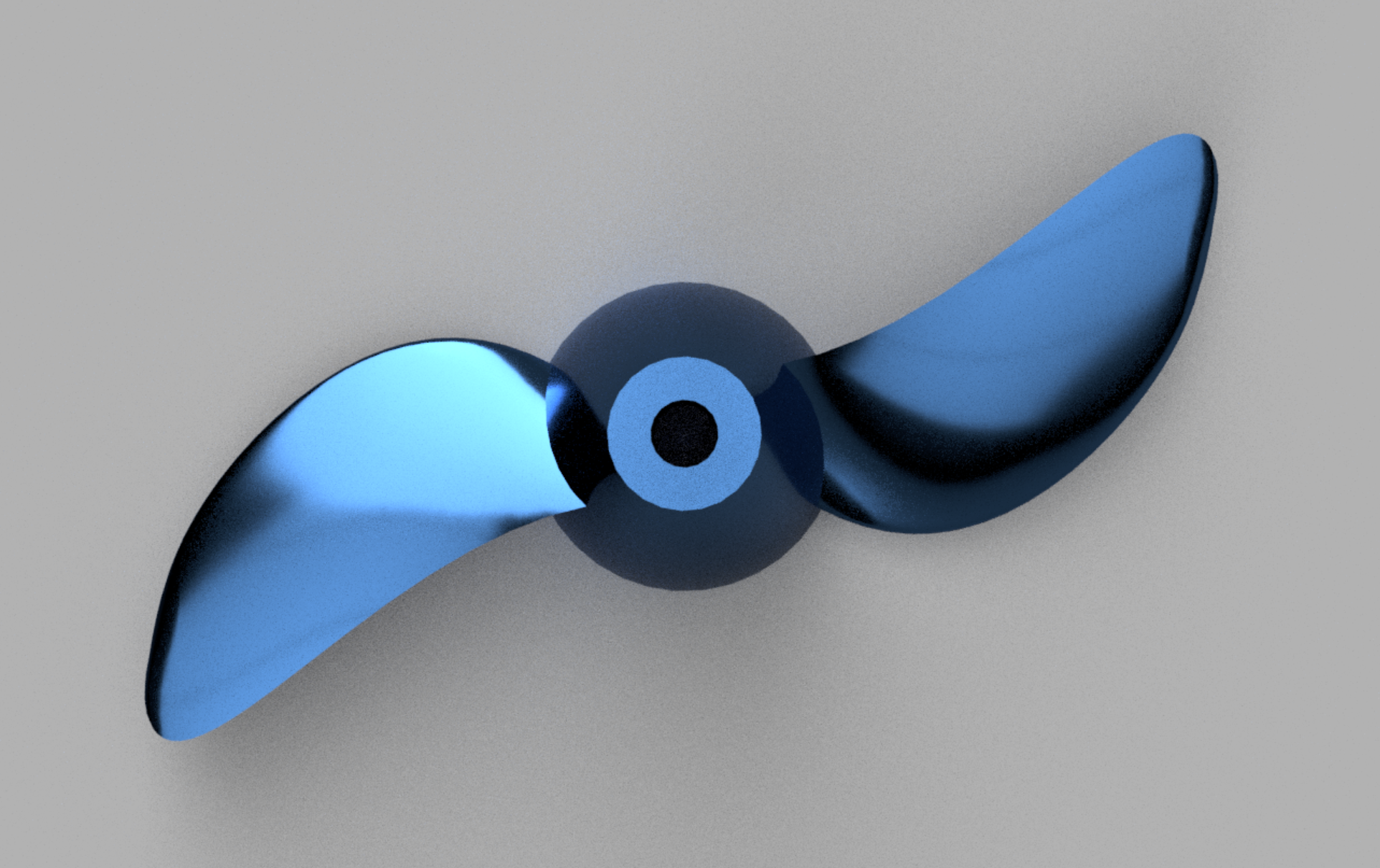 2 bladed boat propellor