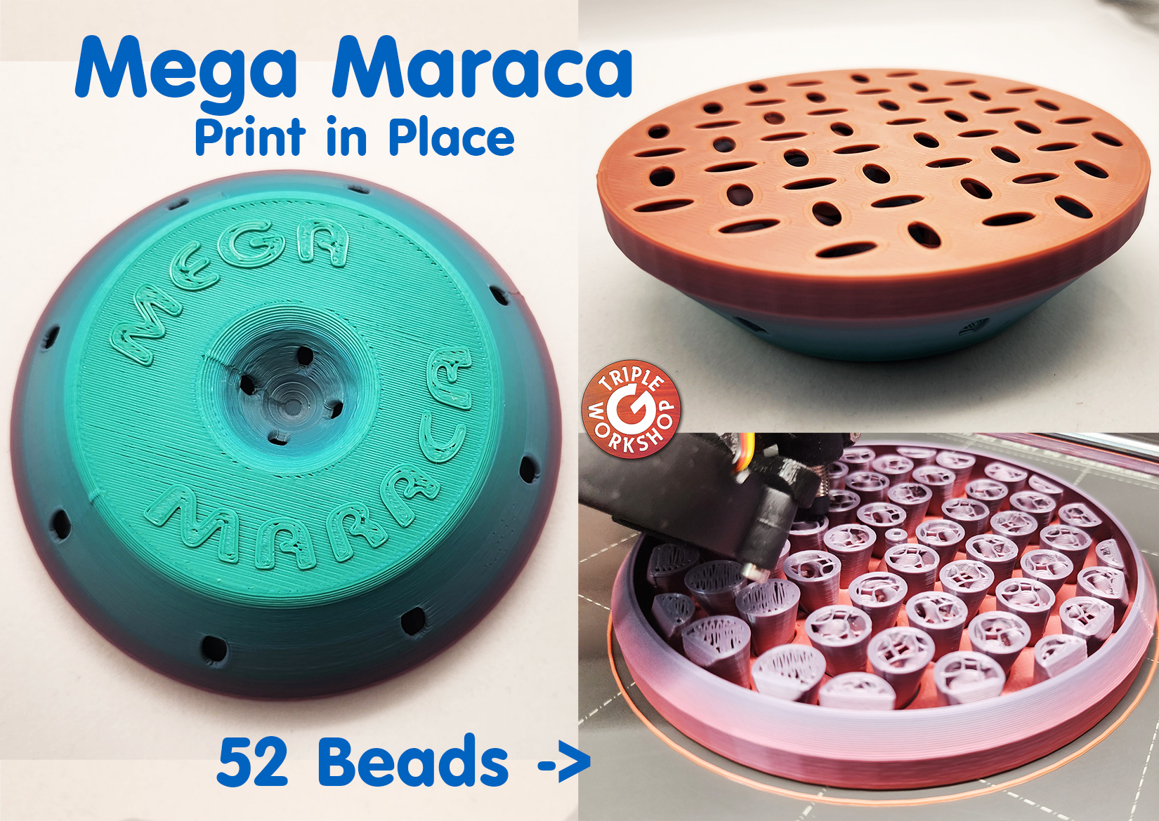 Mega Maraca - 52 Beads - Print in Place