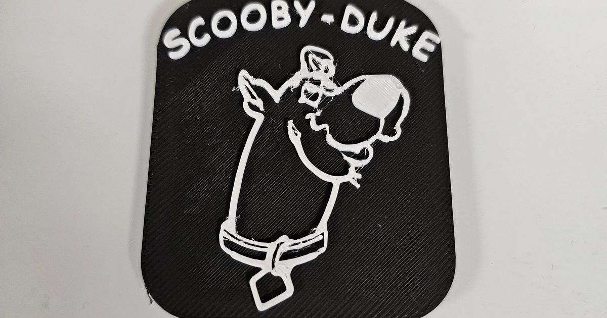 Scooby-Duke dog tag by Batman | Download free STL model | Printables.com