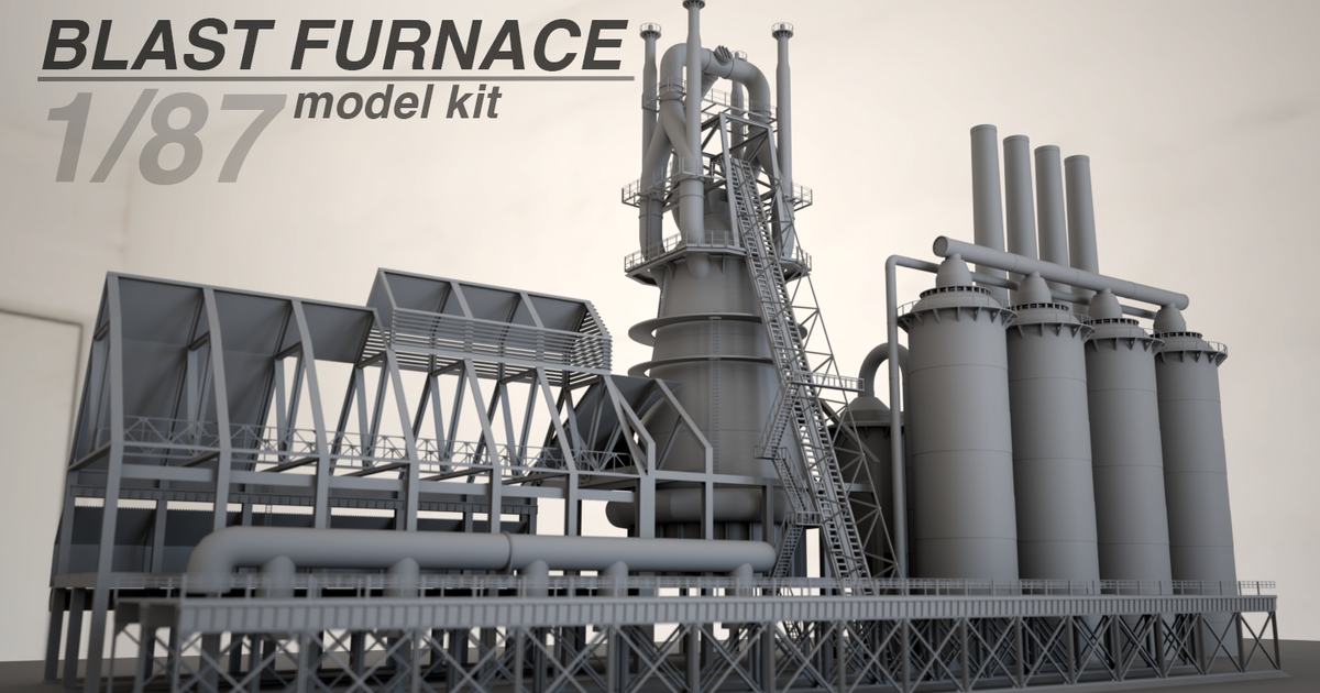 1/87 Blast Furnace Model Kit by CASE WESTERN | Download free STL model ...