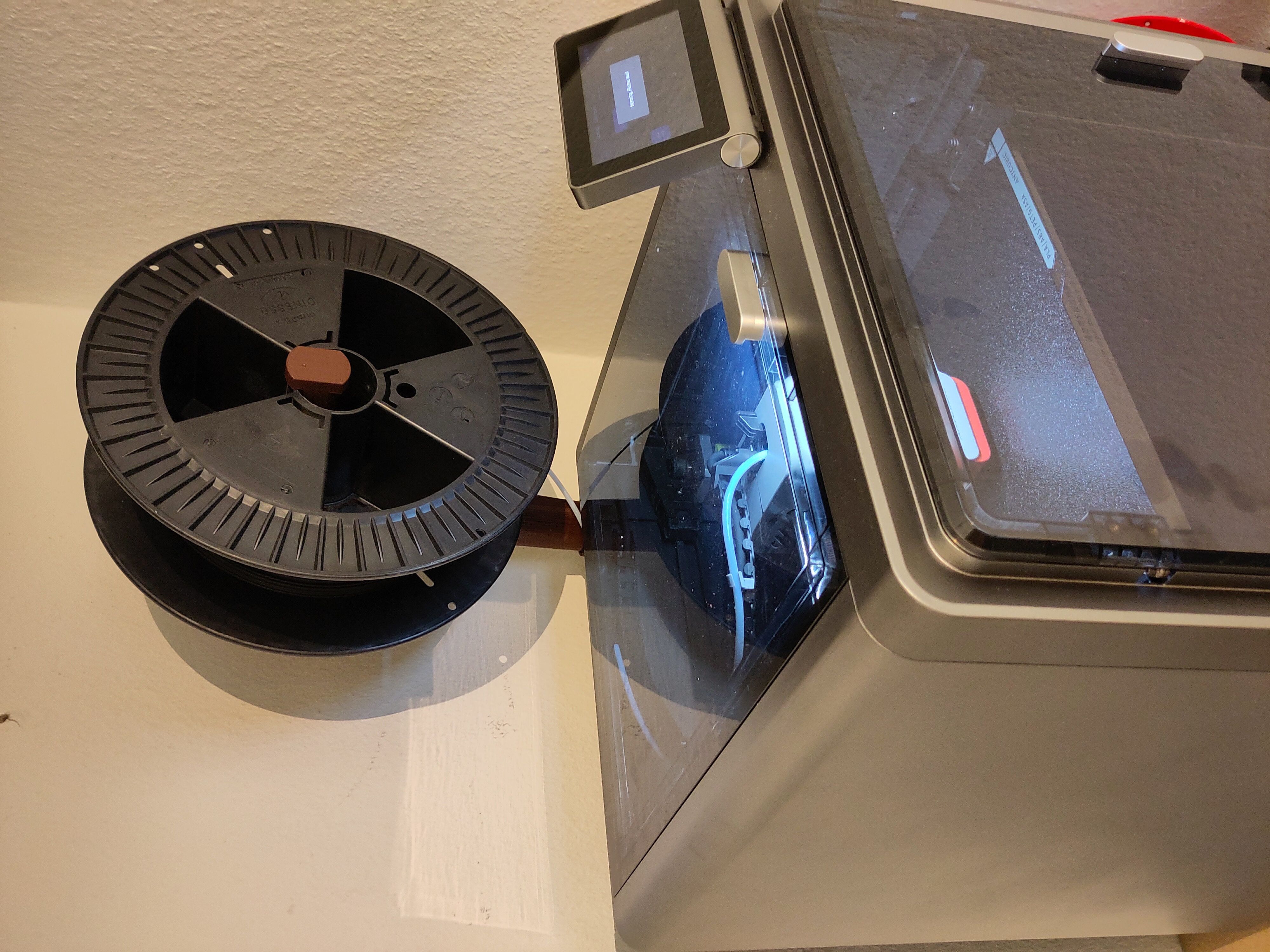 Roughly designed fillament spool holder for any cubic kobra S1 (300mm diameter/2.5kg) — miniatura 3