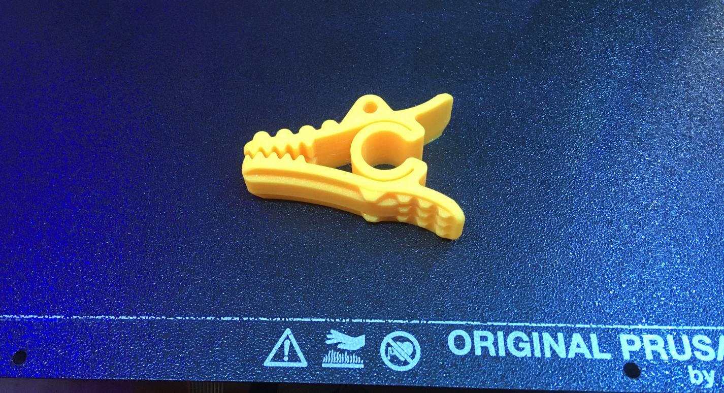 Crocodile bag clip Remix 3D model thumbnail