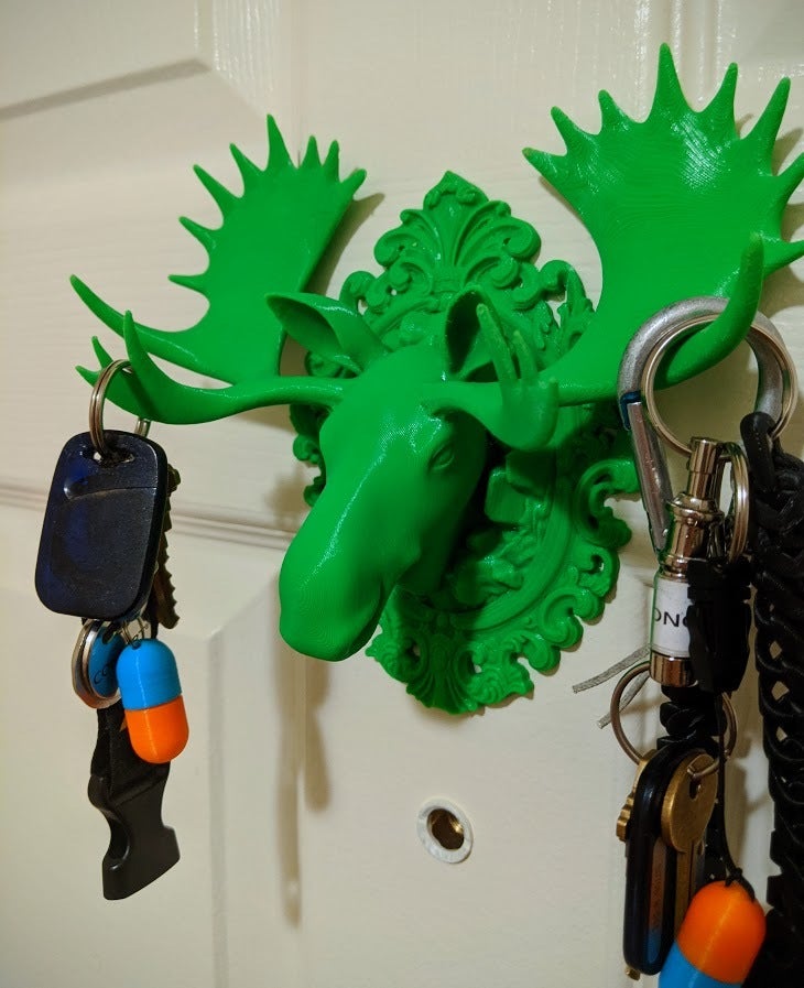 Miniatura 4 do modelo 3D Moose Trophy Key Hanger