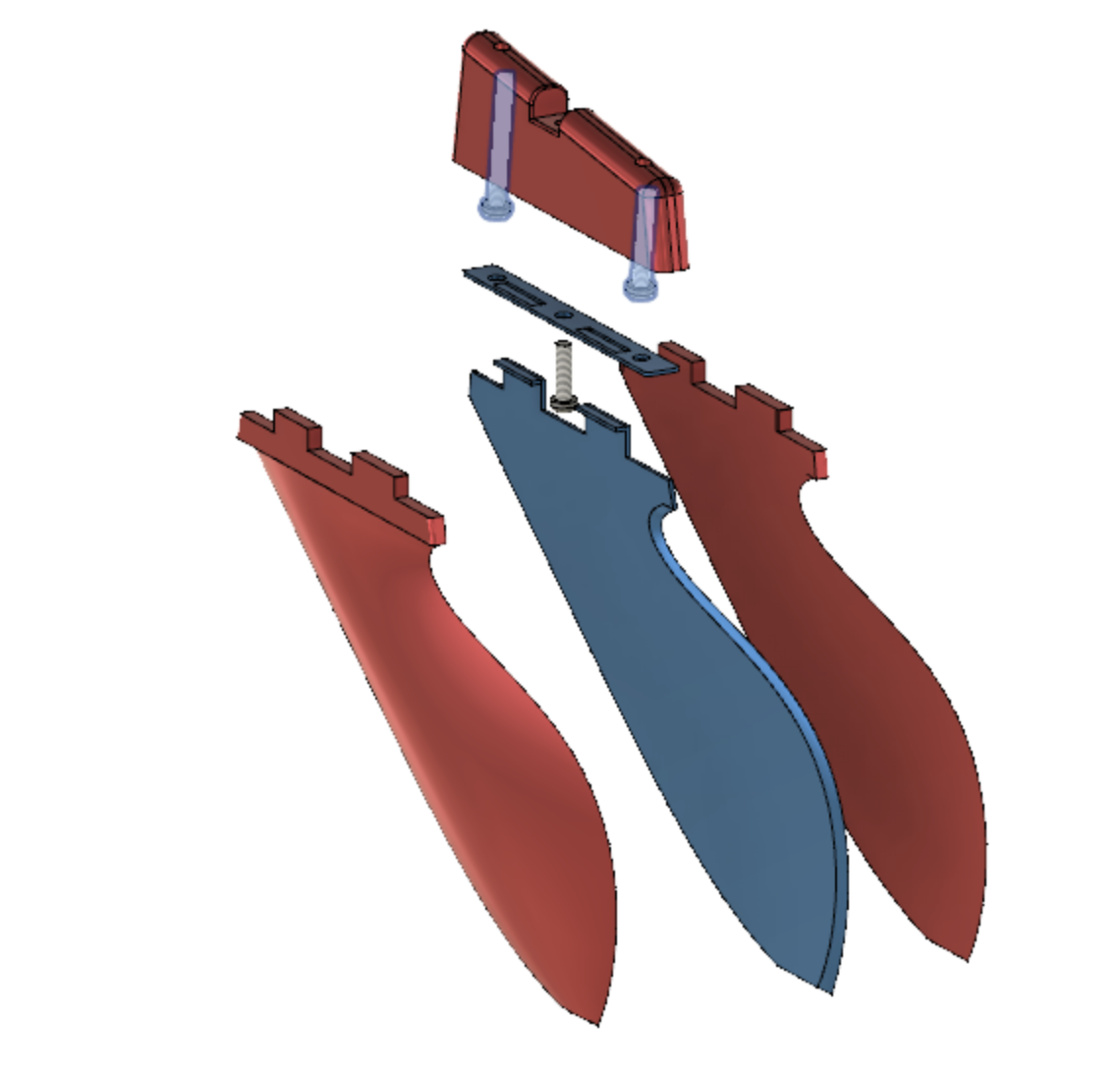 3D printed windsurf fin by Flex Download free STL model