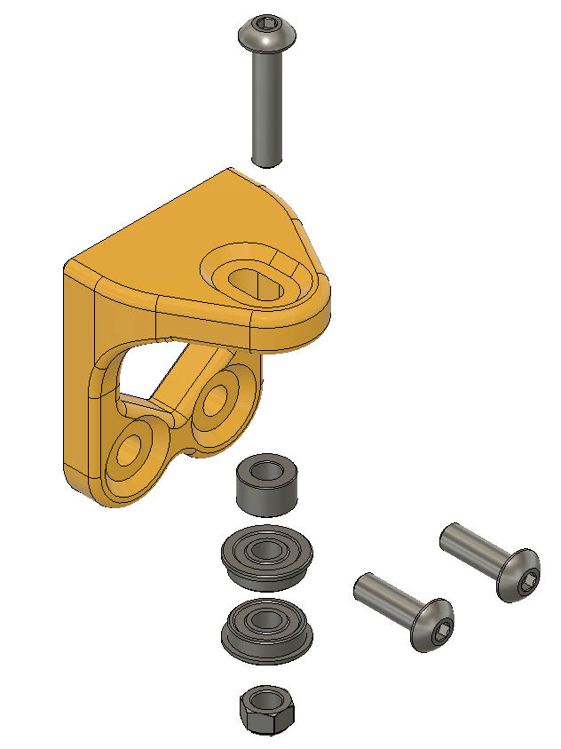 Miniatura 6 do modelo 3D Rolling Plotter using wider wheels and One Wheel motor
