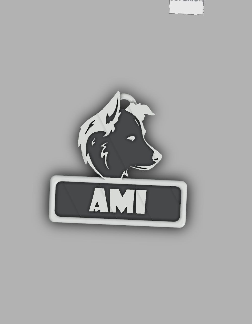 KEYCHAIN BORDER COLLIE WITH TAG