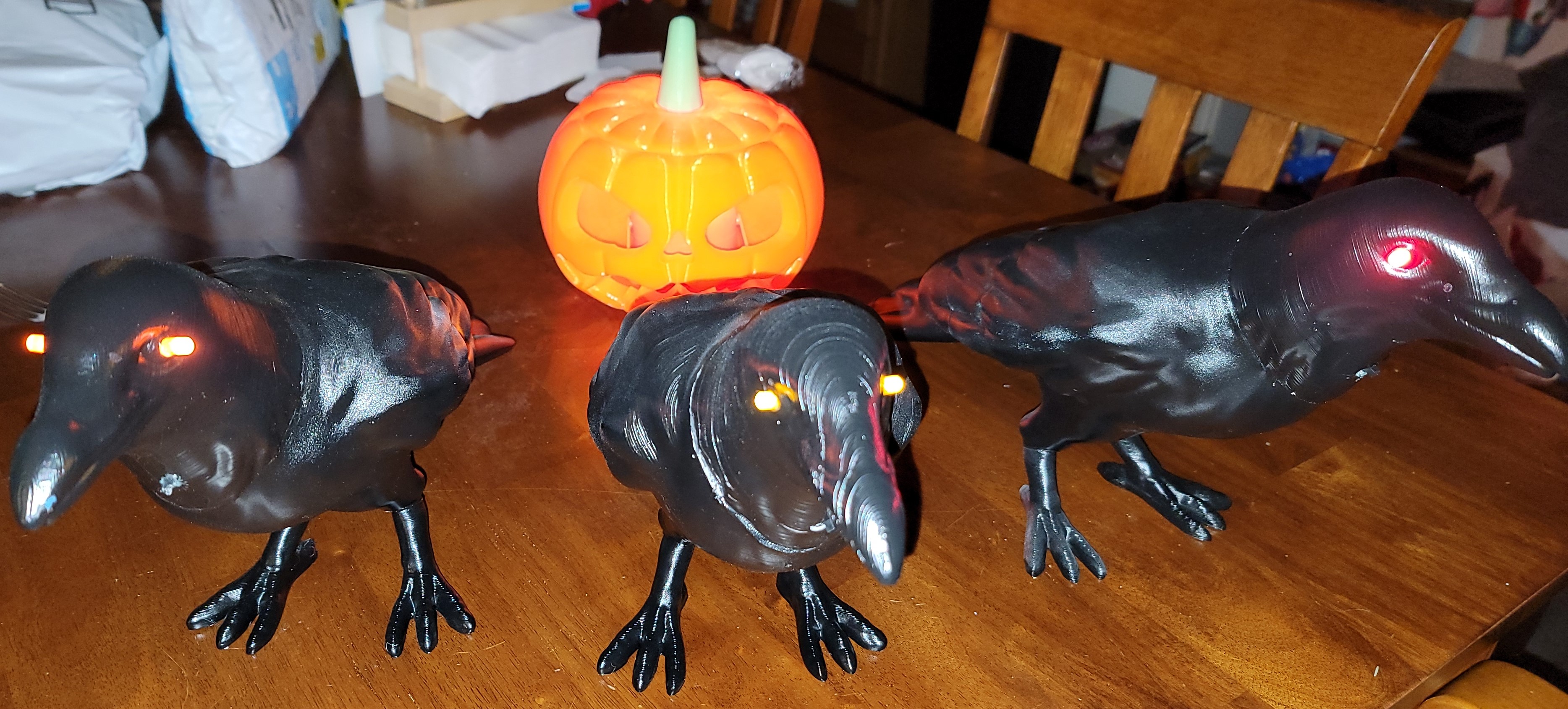Halloween Crow Full Body 3D model thumbnail