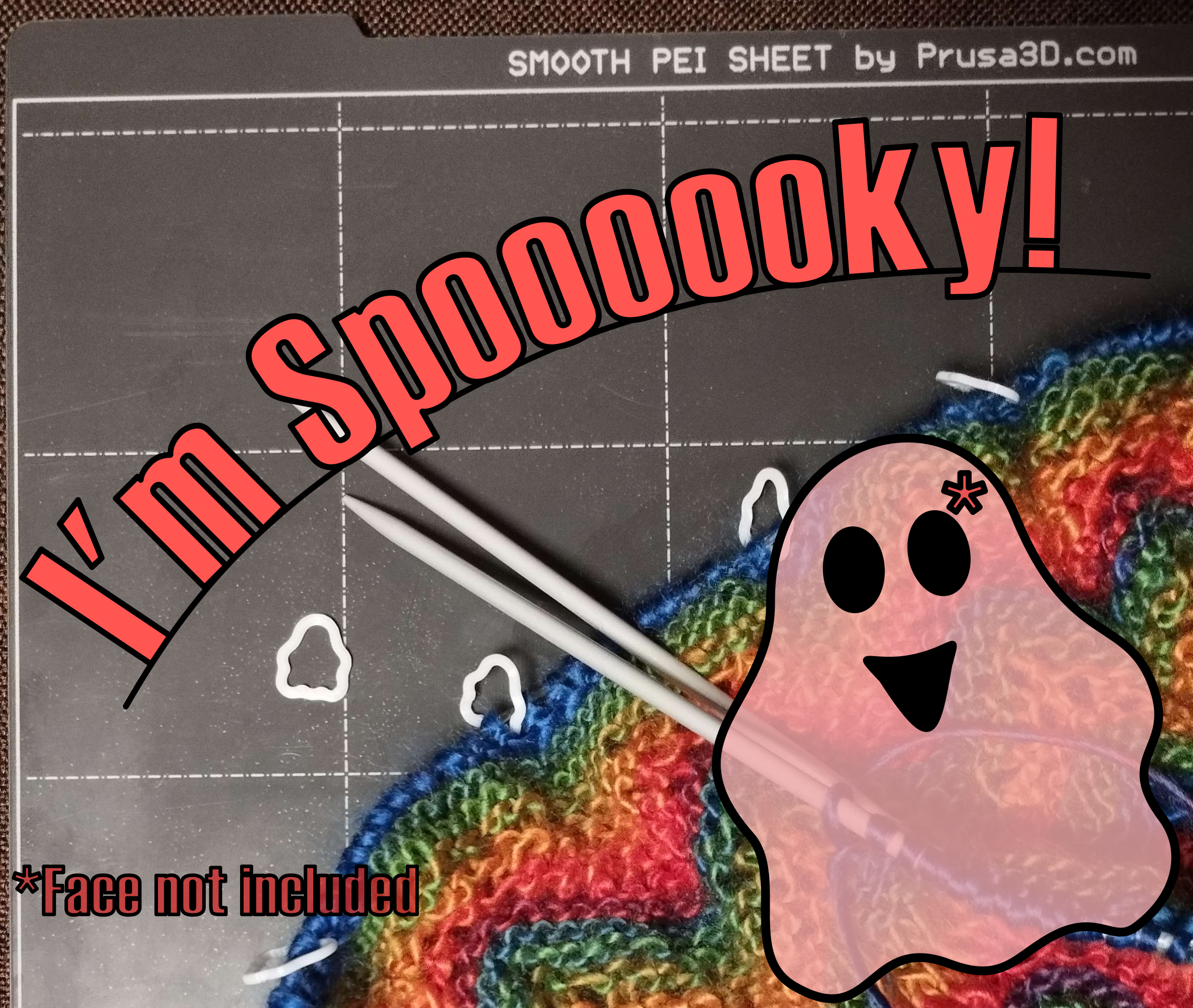 Cutest Knitting/Crochet Stitch Marker - Cute scary Ghost! - "Maschenmarkierer" Geist