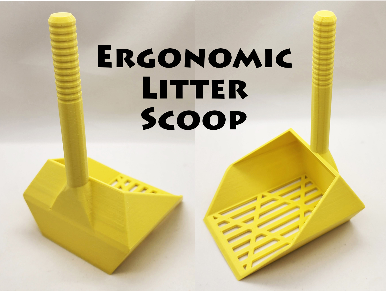 Ergonomic Pet Litter Scoop - No Supports