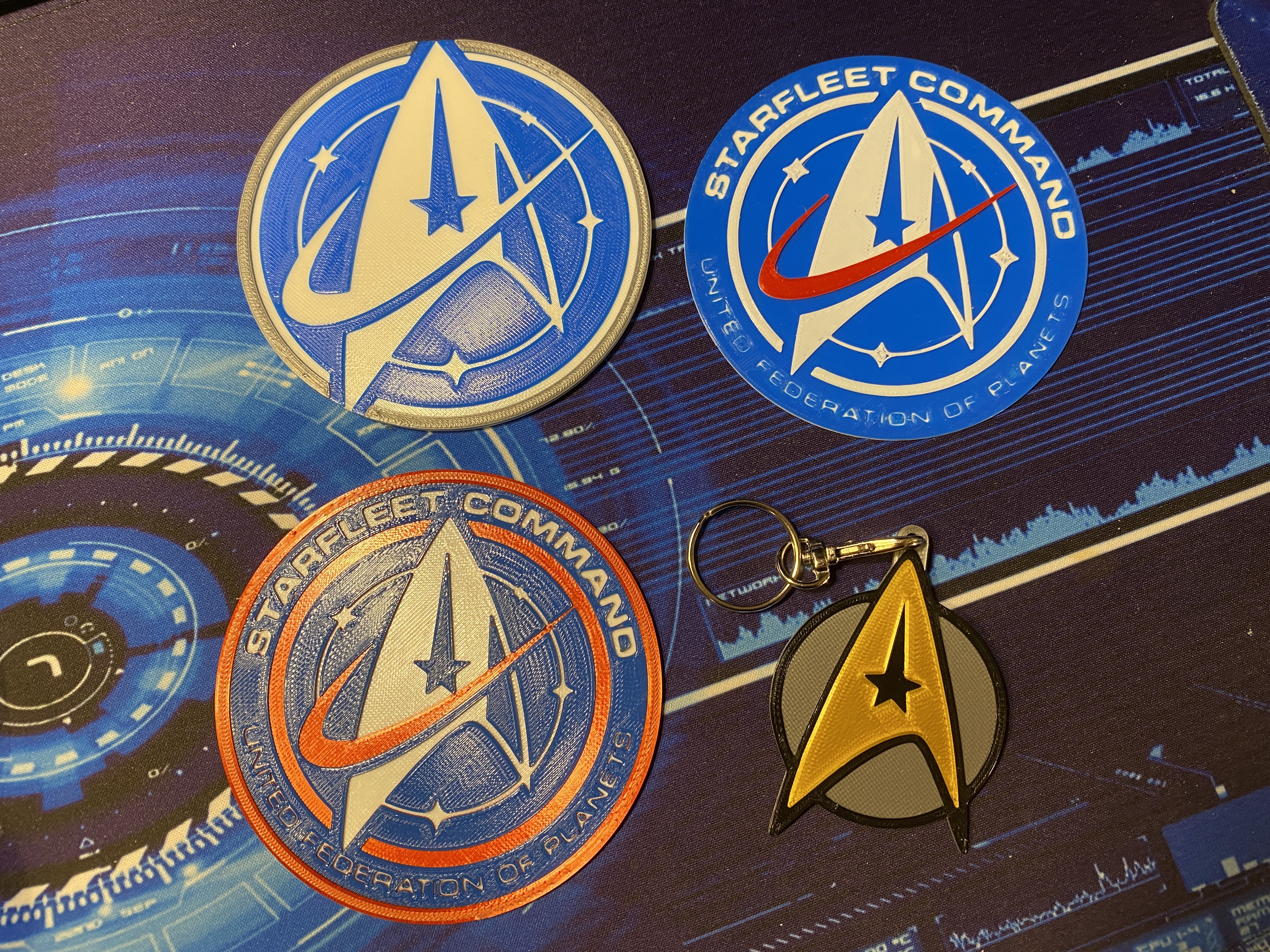 Star Trek Coasters and Keychain