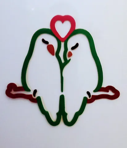 LOVE BIRDS WALL ART