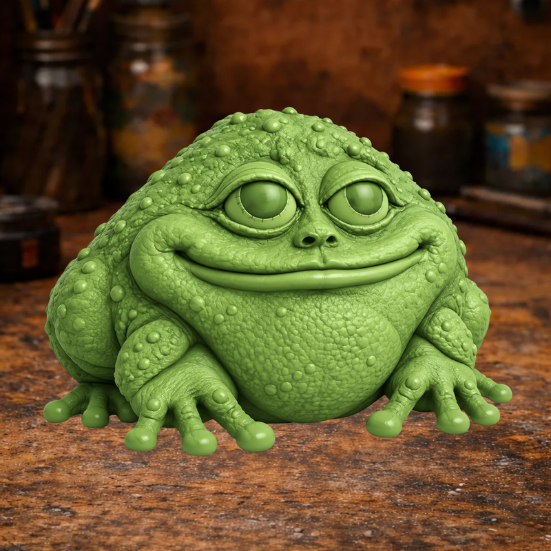 Chubby Happy Frog – Cute Funny Toad Figurine by 3DCraft | Download free ...