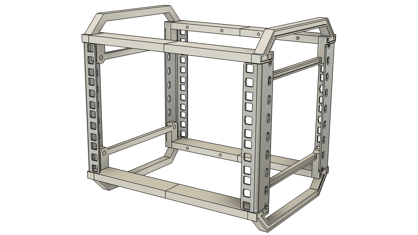 Project DIY 10" Server Rack 3D model