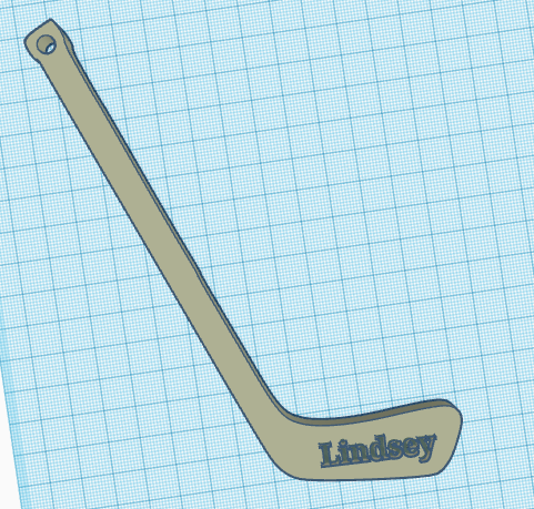Hockey Stick Keychain