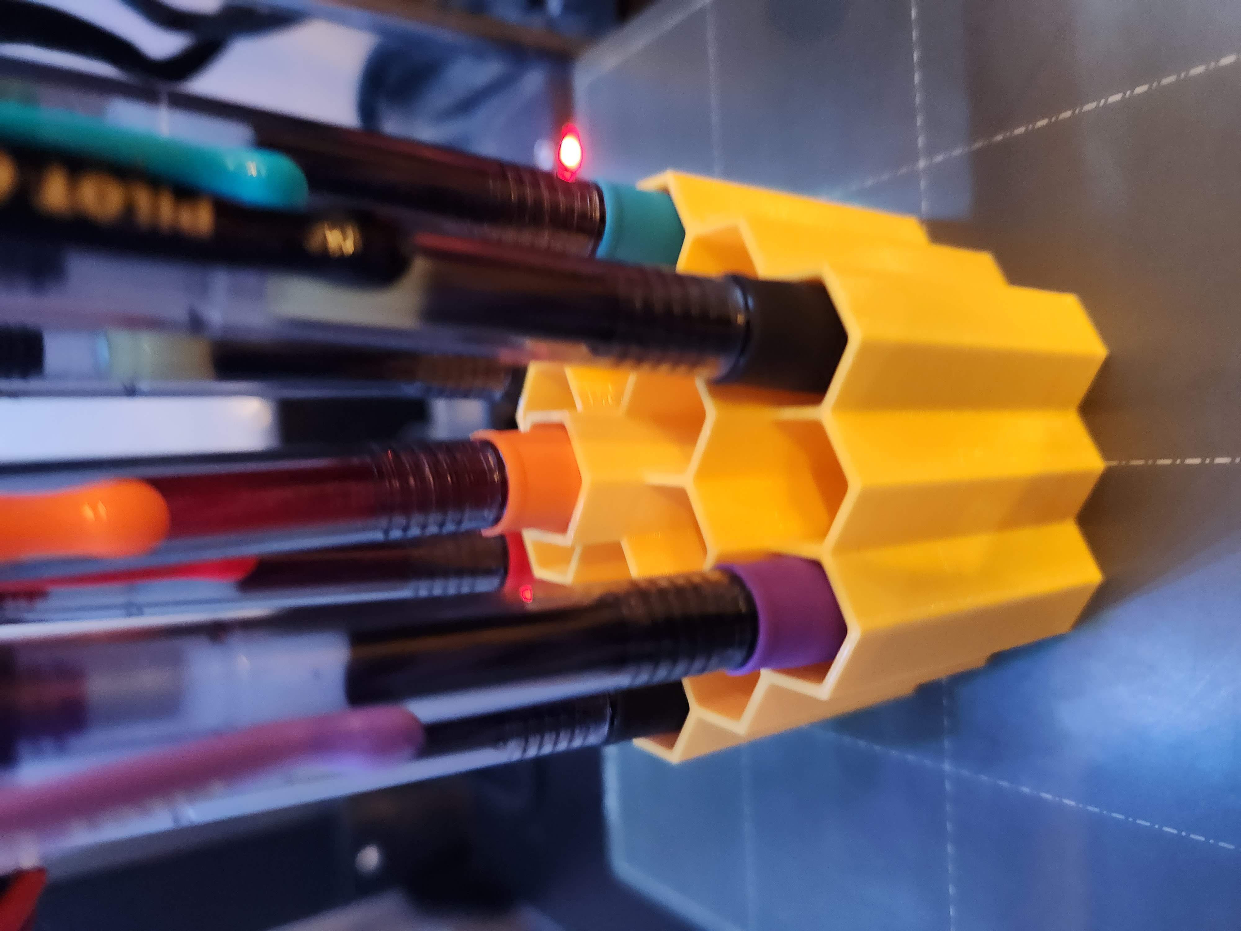 Tiered Honeycomb Pen Holder