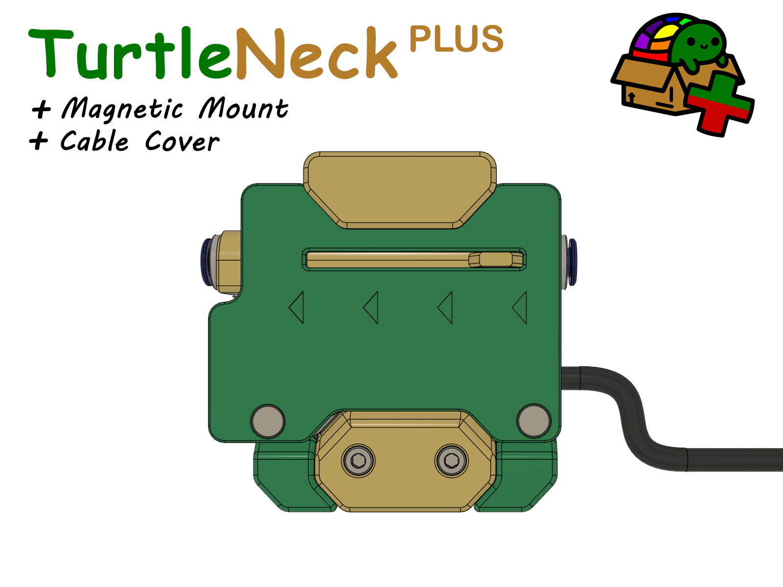 TurtleNeck PLUS - Magnetic Mount and Cable Cover (for BoxTurtle)