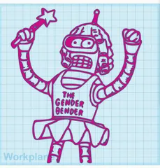 GENDER BENDER - FUTURAMA WALL ART