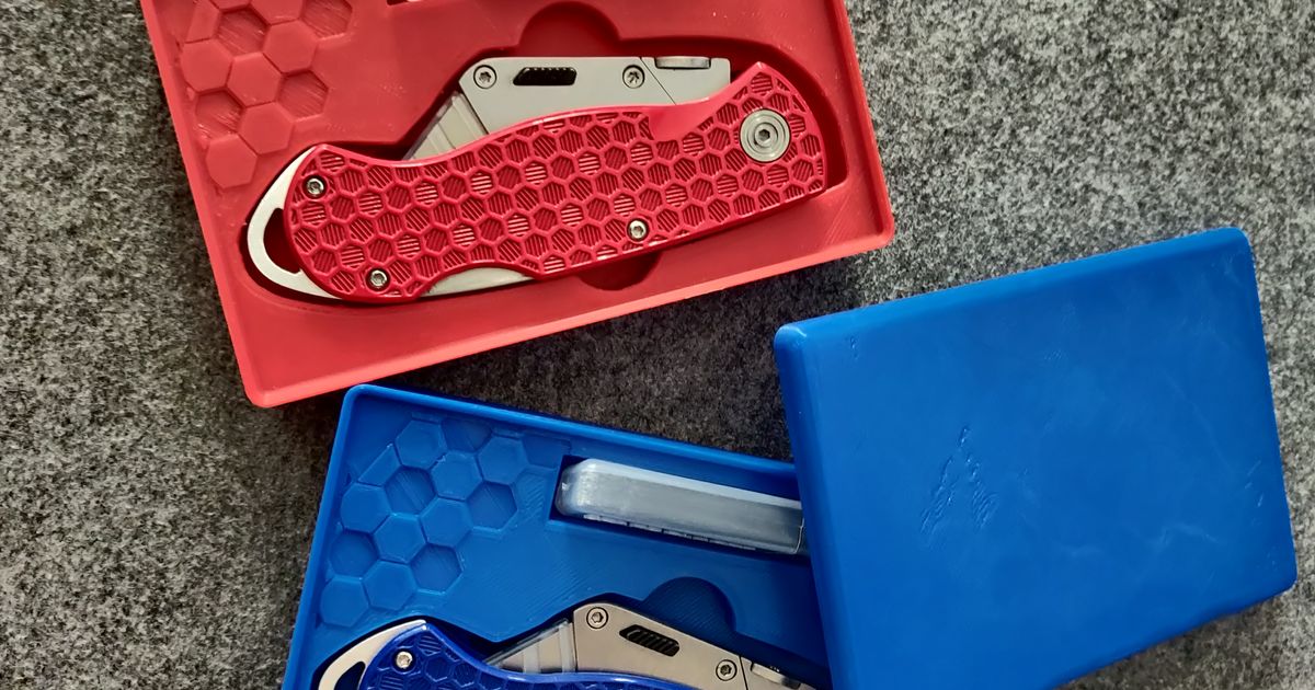 JerryRigEverything Knife box with lid (Gridfinity & portable) by palte