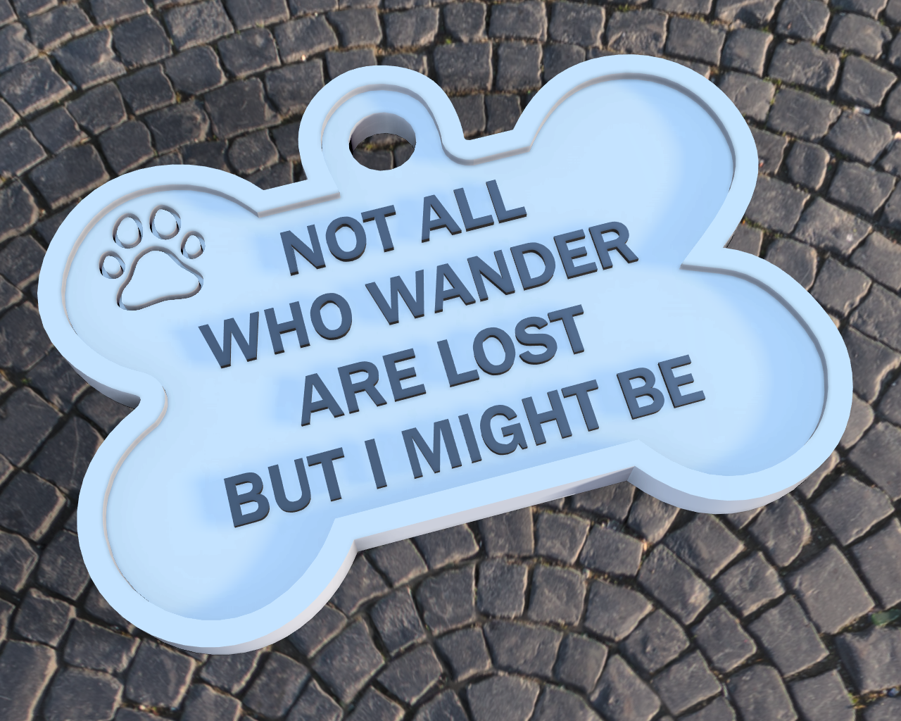The Wandering Dog Tag by squinn | Download free STL model | Printables.com