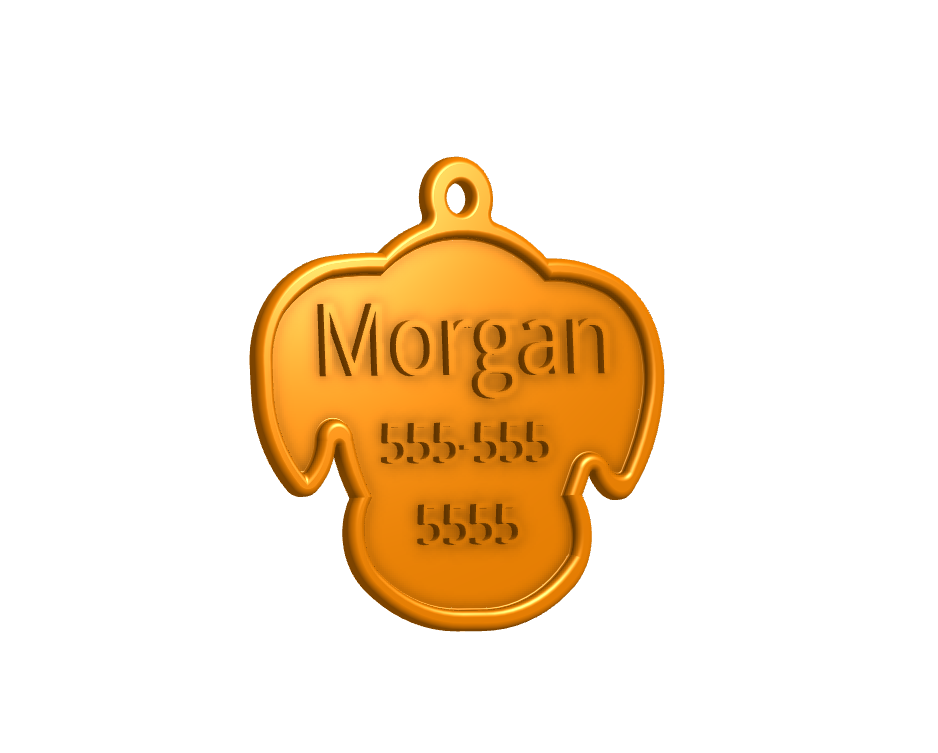 Miniatura 3 do modelo 3D A "Dog" Tag