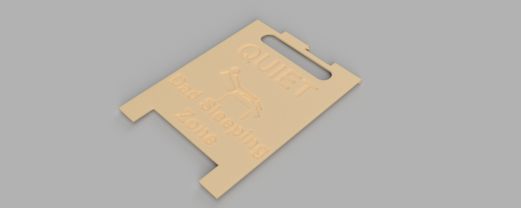 Miniatura 3 do modelo 3D Dad Sleeping Zone Sign